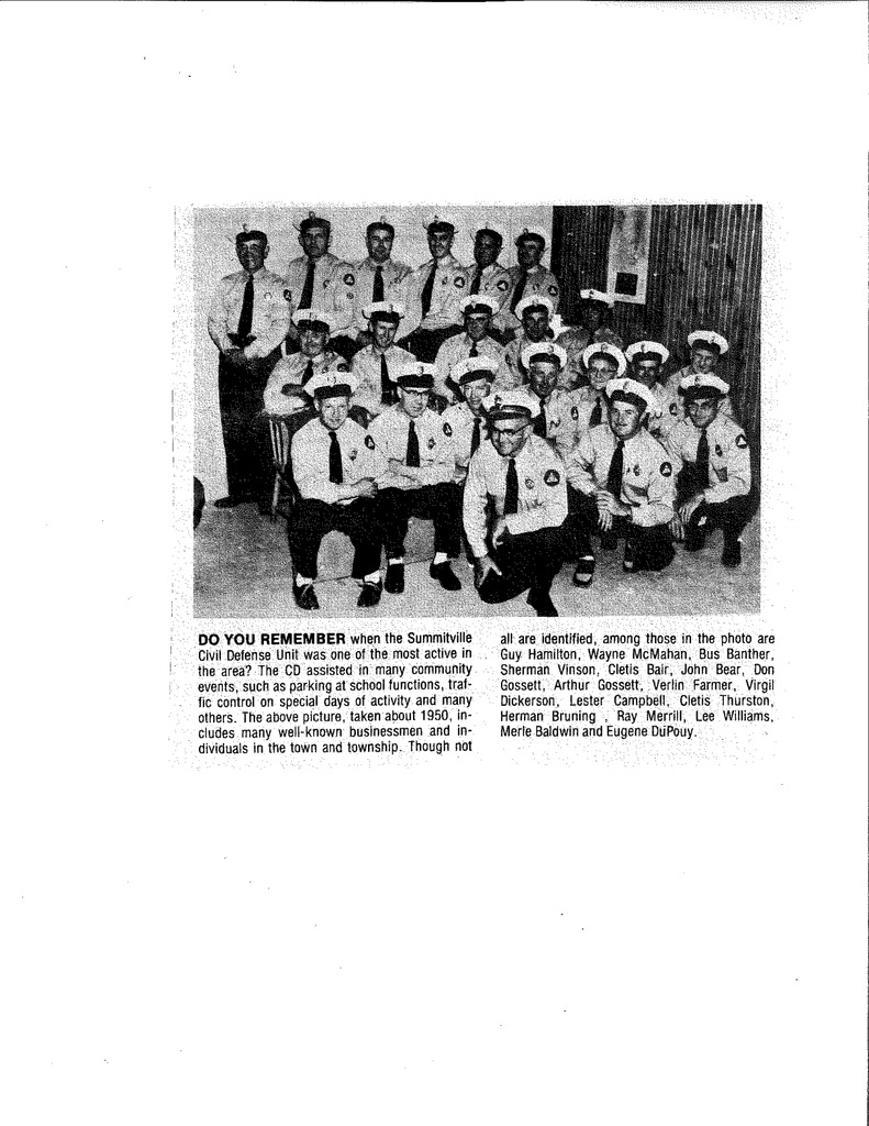 Do You Remember: Summitville Civil Defense Unit