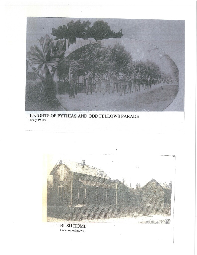 Knights of Pythias and Odd Fellows Parade/ Bush Home
