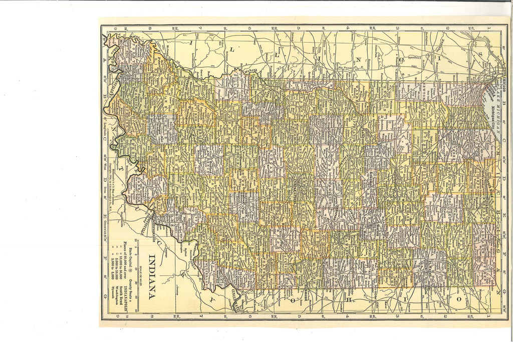 Hammond's Map of Indiana