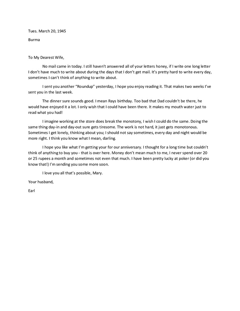 Waymire Letters March 20, 1945