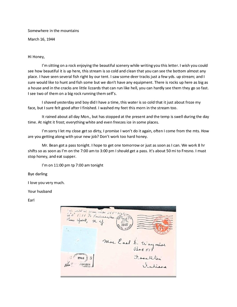 Waymire Letters March 16, 1944