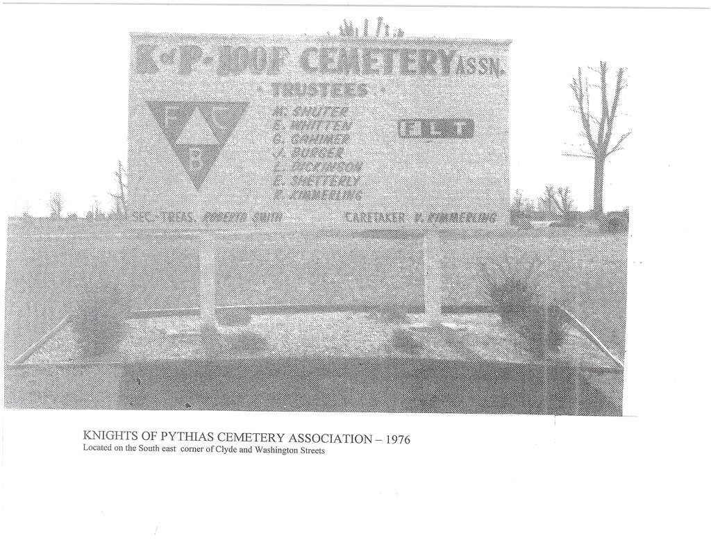 Frankton 1976 - Knights of the Pythias Cemetery Association