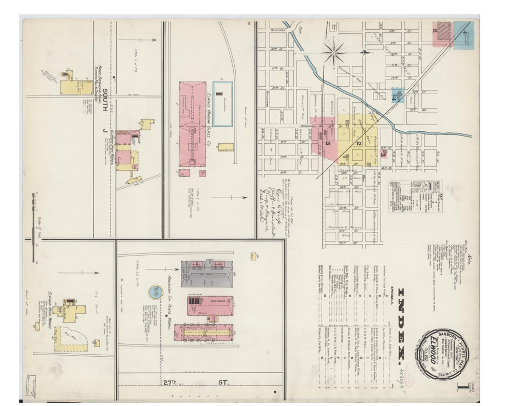 Sanborn Fire Insurance Map Elwood, Madison County, Indiana