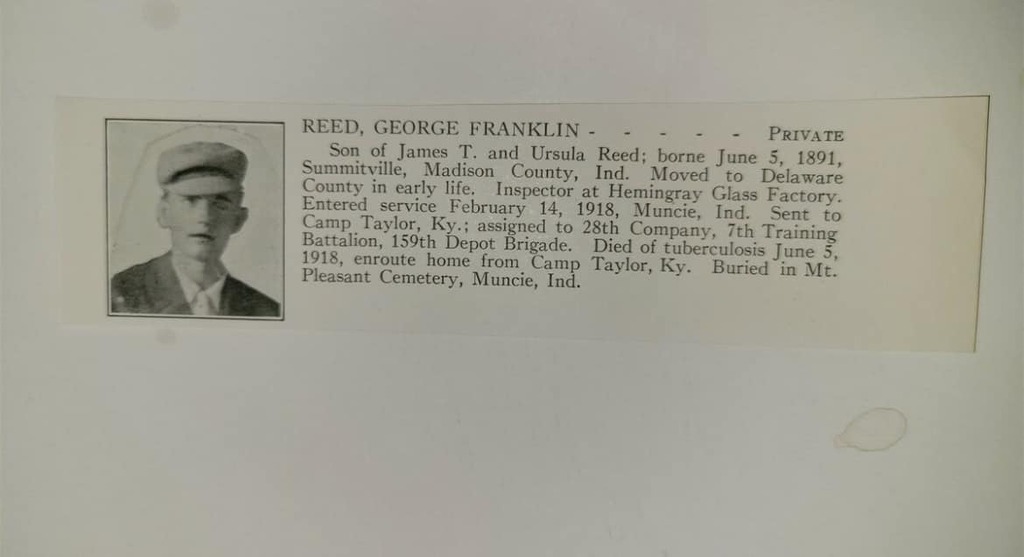 Military Obituary for George Franklin Reed