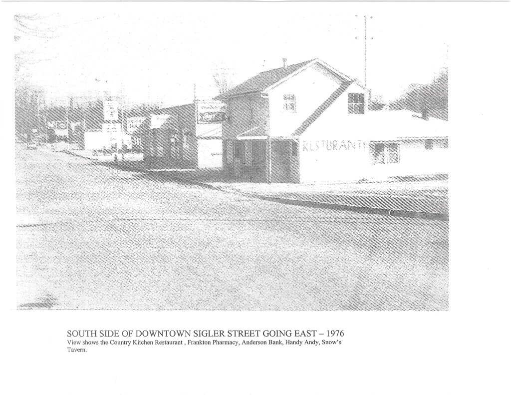 Frankton 1976  - South Side of Downtown Sigler Street Going East