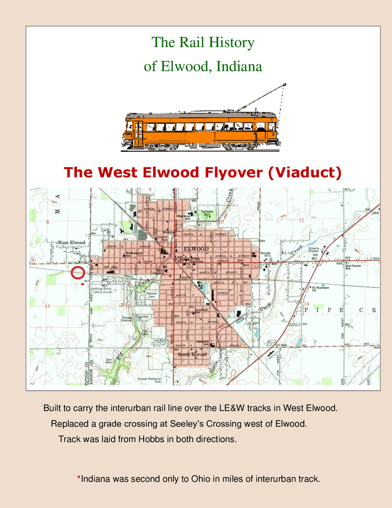 The Rail History of Elwood, Indiana -The West Elwood Flyover (Viaduct)