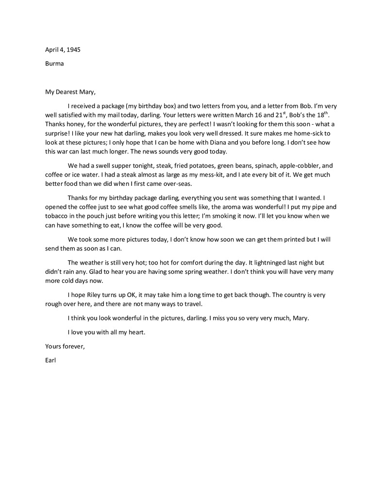 Waymire Letters April 4, 1945