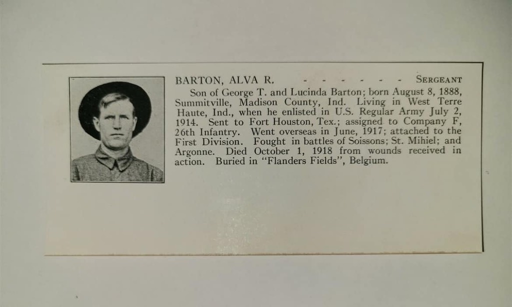 Military Obituary of Alva R. Barton