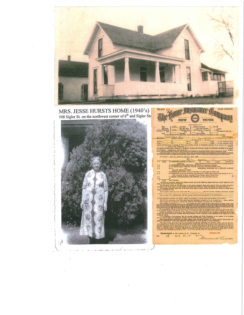 Mrs. Jesse Hursts Home (1940's)